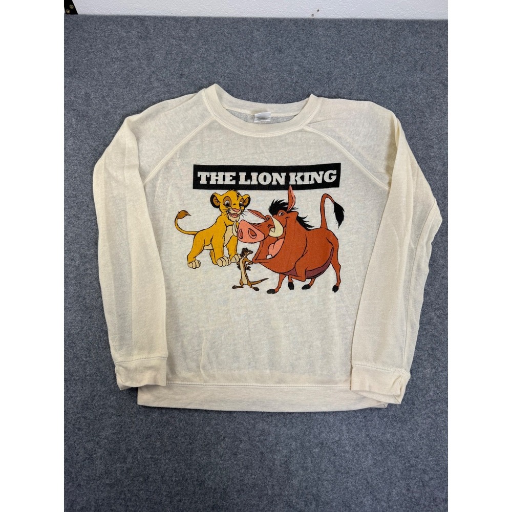 Disney The Lion King Simba Pumbaa Timon Vintage Graphic Sweatshirt Womens M